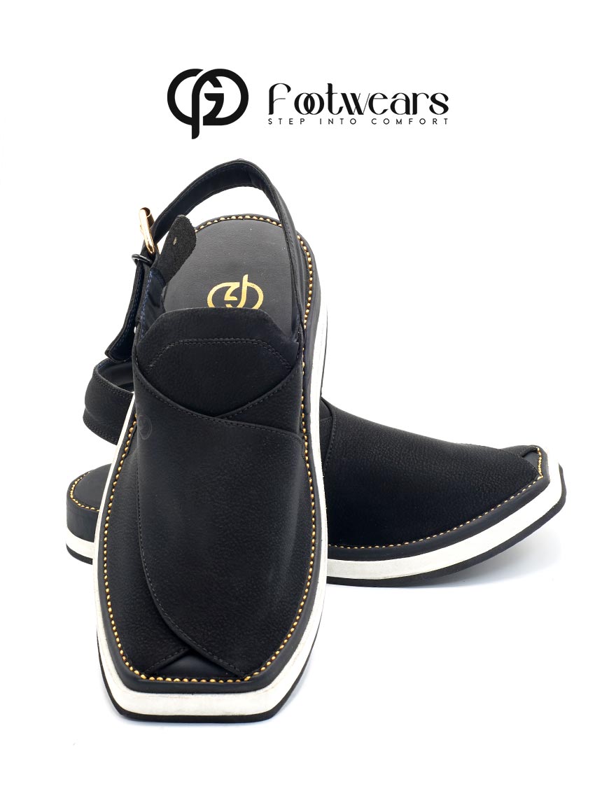 Black Suede Texture Peshawari