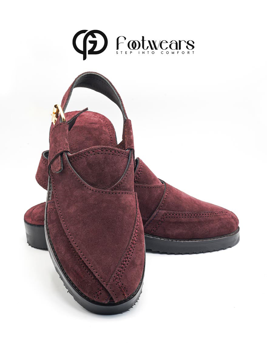 Red Buff Leather Q Shape