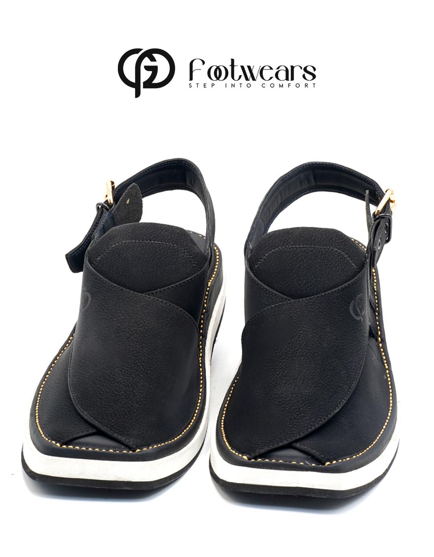 Black Suede Texture Peshawari
