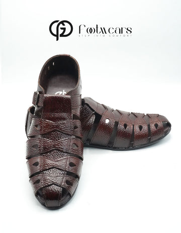 Raven Dark Brown Leather Peshawari